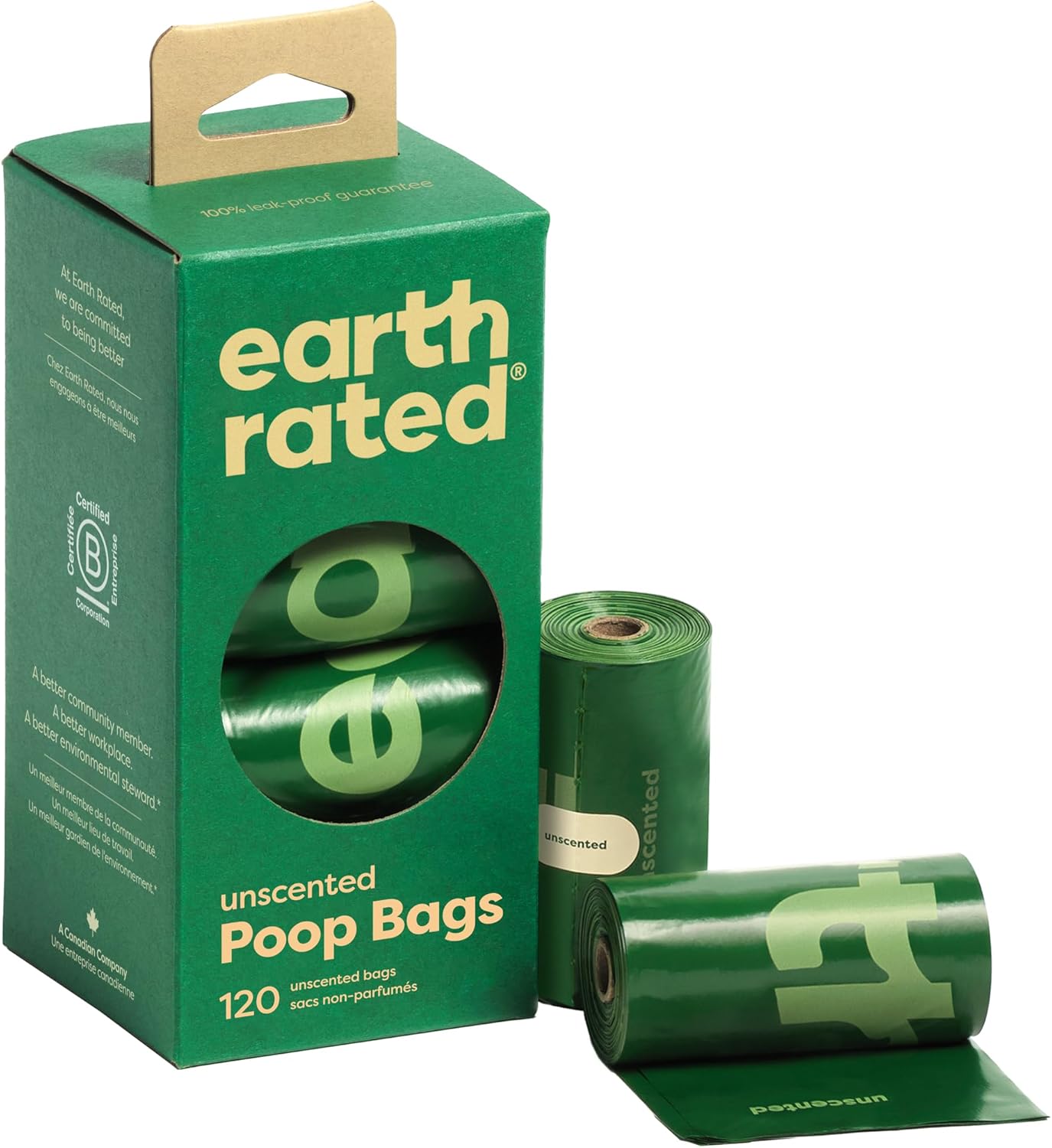 Earth Rated leak-proof dog poop bags