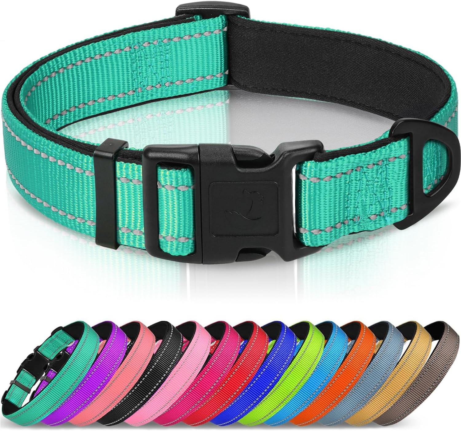 Joytale reflective dog collar with neoprene padding